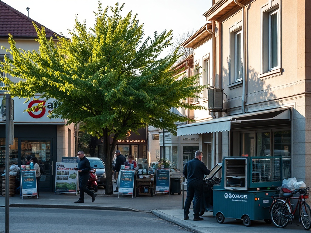 Mapa Łazisk Górnych z zaznaczonymi obszarami inwestycji Funduszy Europejskich